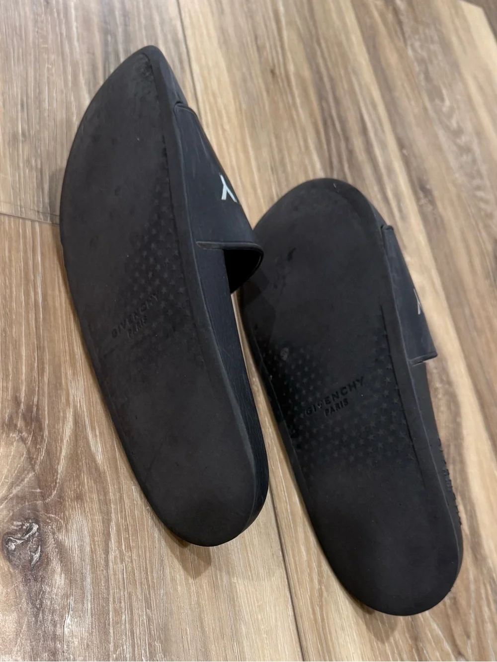 Givenchy Paris Black Rubber Logo Pool Slides Sandals EU 40 w/ Box Dustbag - Picture 6 of 10